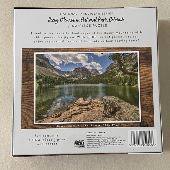 Rocky Mountains National Park, Colorado 1000 Piece Jigsaw Puzzle New - Picture 2 of 3